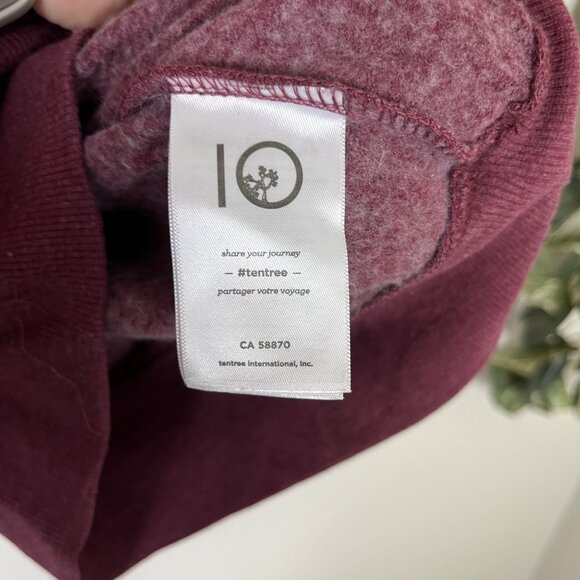 Ten Tree Graphic Forest Pullover Hooded Jacket Red Berry Women’s Size XS - Picture 10 of 11